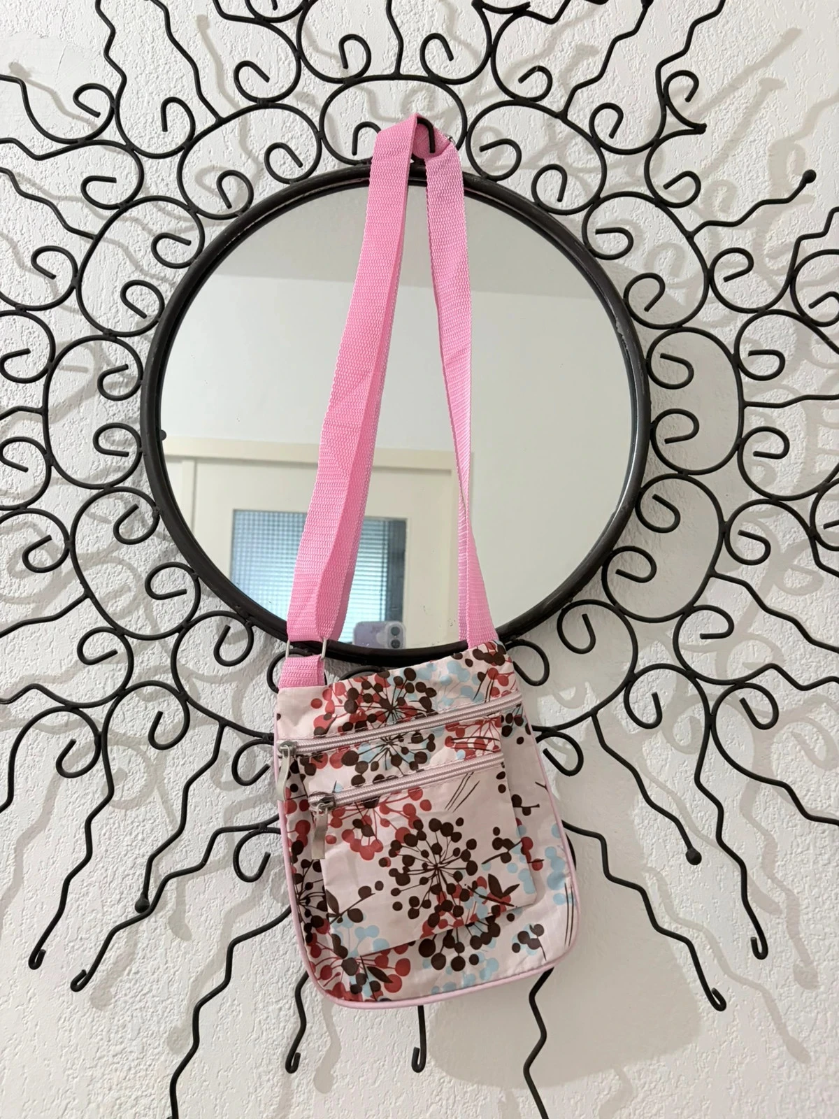 Bolsa tiracolo florida rosa - Estilo casual e prático – photo 2